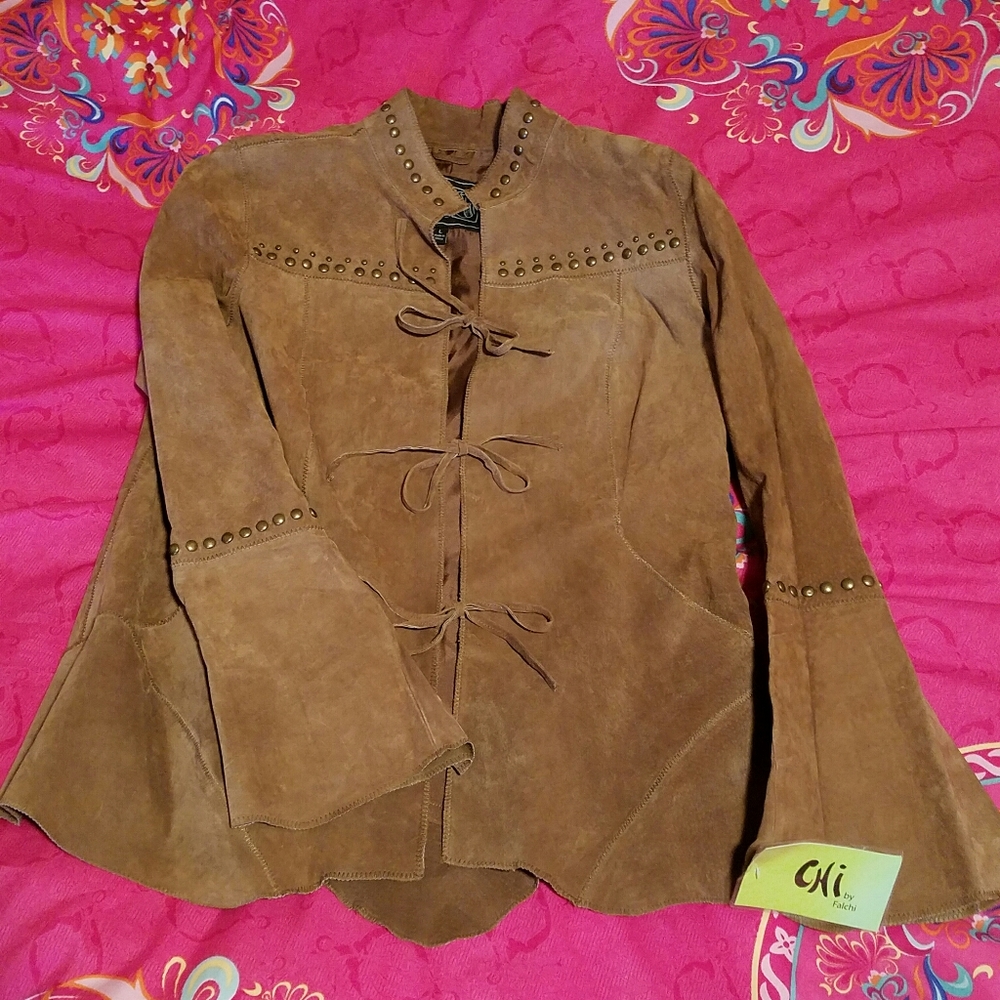 Chi by Falchi new leather jacket